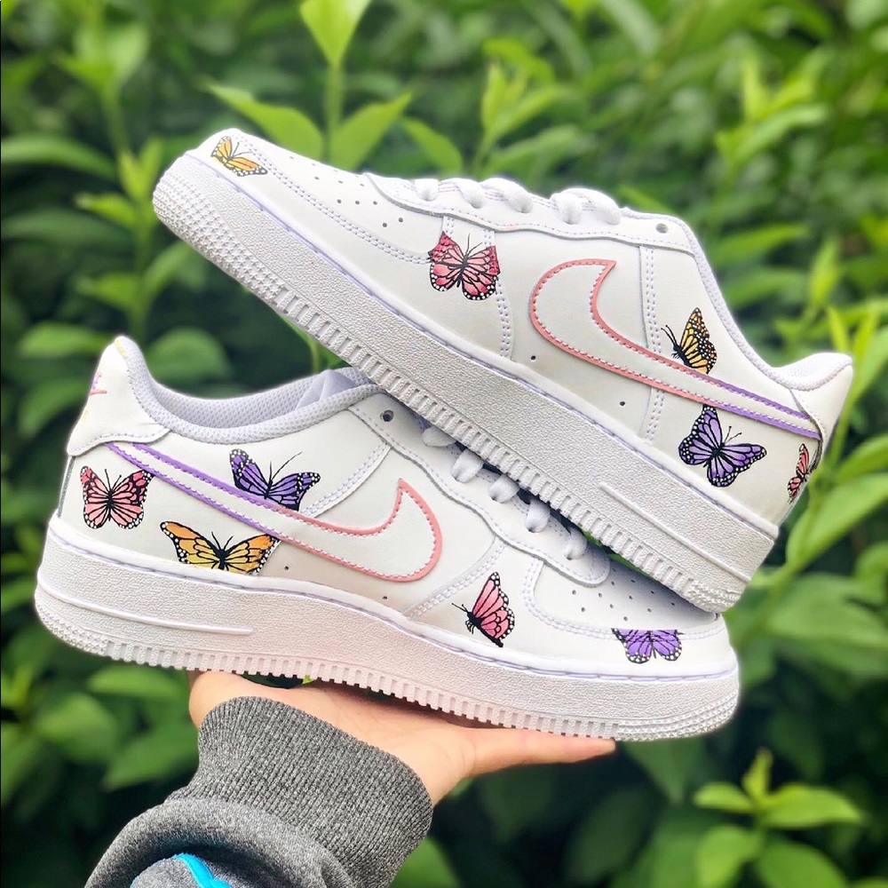 Custom Hand Painted “butterfly” Nike Air Force 1s